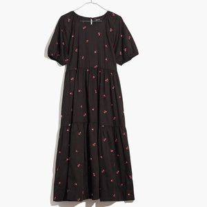Madewell Short Sleeve cattail tiered Dress Amie Size M